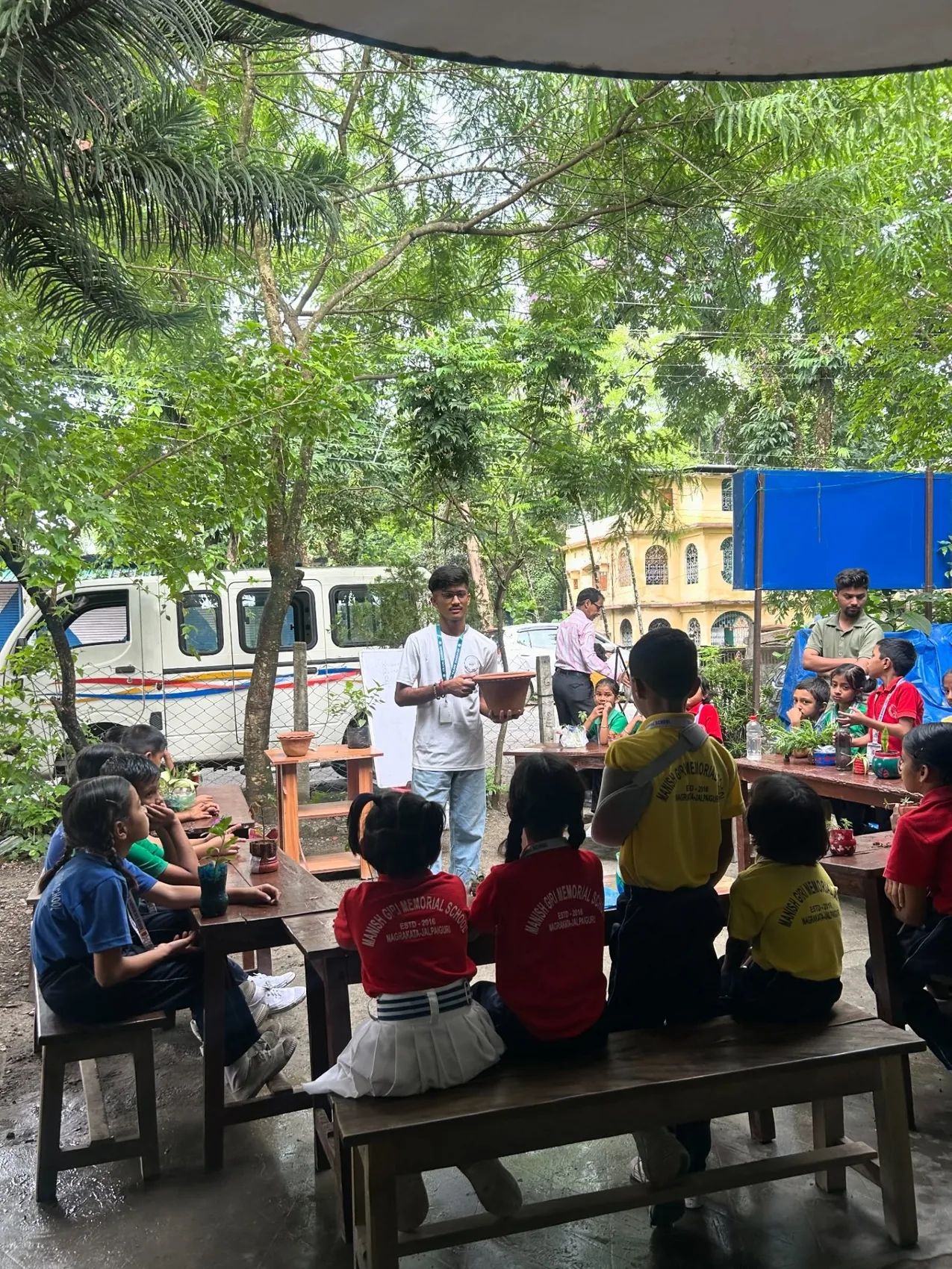 A lesson outdoors